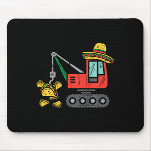 Kids Mexican Crane Tacos Boys Cinco De Mayo Fiesta Mouse Pad