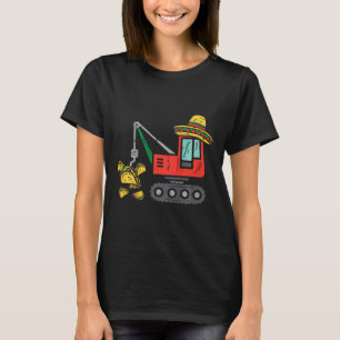 Kids Mexican Crane Tacos Boys Cinco De Mayo Fiesta T-Shirt