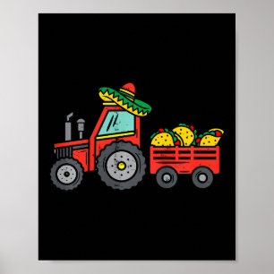 Kids Mexican Truck Tacos Boys Cinco De Mayo Fiesta Poster