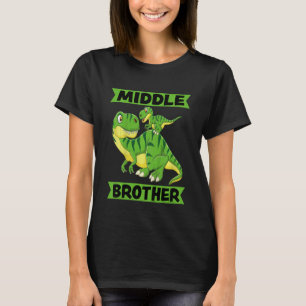 Kids Middle Brother 2023 Dinosaur Rex for Kids T-Shirt