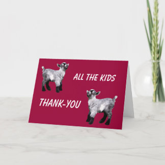 Kids Miniature Goat Thank-you Card