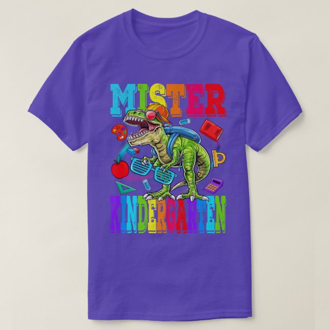 Kids Mister Kindergarten Dude Monster Truck Dinosa T-Shirt (Design Front)