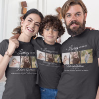 Kids Modern 3 Photo Collage Funeral T-Shirt