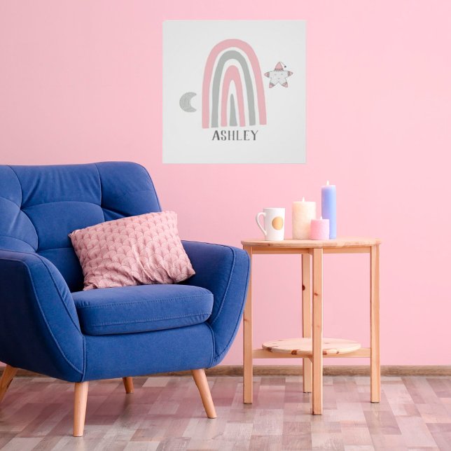 Kids Modern Rainbow Personalised Poster (Creator Uploaded)