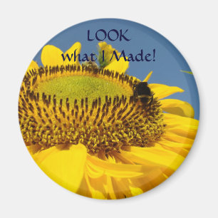 Kids Moms magnet LOOK what I made! Sunflowers