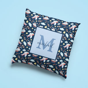 Kids Monogram Aviation  Cushion