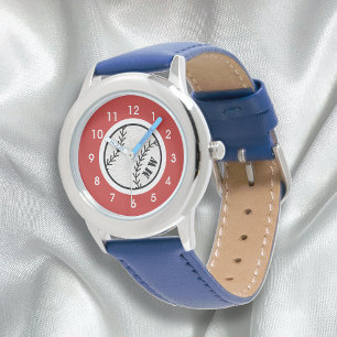 Kid's Monogram baseball Watch