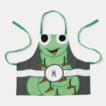 Kids Monogrammed Caterpillar Apron