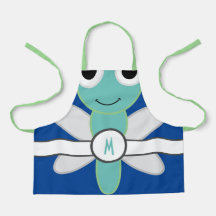 Kids Monogrammed Dragonfly Apron