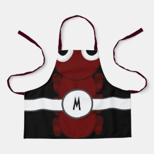 Kids Monogrammed Red Ant Apron