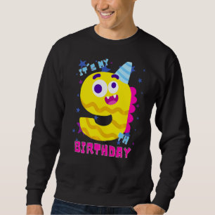 Kids Monster 9 Year Old Happy Birthday It's My 9th Sweatshirt
