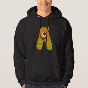 Kids Monster Alphabet Education The Letter A Kinde Hoodie