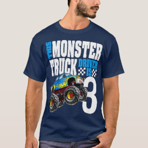 Kids Monster Truck 3rd Birthday 3 Years Monster Tr T-Shirt