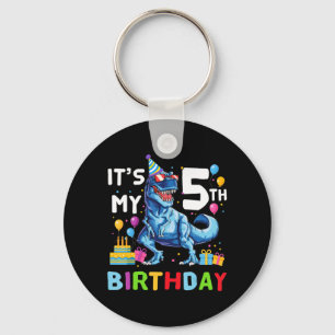 Kids Monster Truck 5th Birthday Boy 5 Five Year Ol Key Ring
