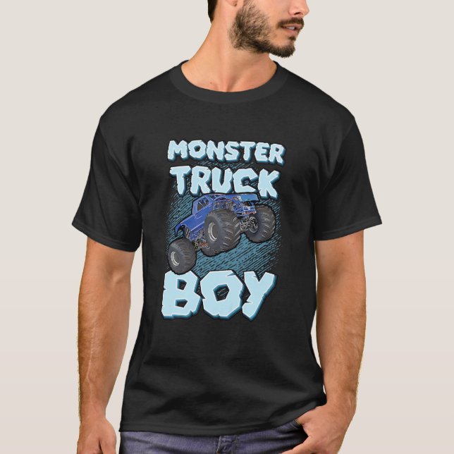 Kids Monster Truck Boy For Boys Cool Fun  Monster  T-Shirt (Front)