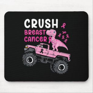 Kids Monster Truck Dinosaur Crush Breast Cancer Aw Mouse Pad
