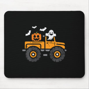 Kids Monster Truck Ghost Pumpkin Halloween Costume Mouse Pad