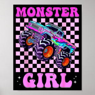 Kids Monster Truck Girl Nk Monster Trucks Lover Mo Poster