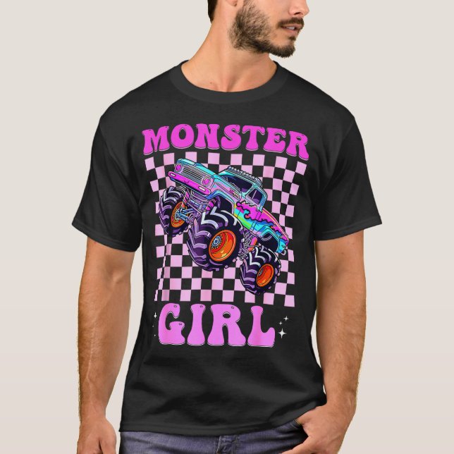 Kids Monster Truck Girl Nk Monster Trucks Lover Mo T-Shirt (Front)