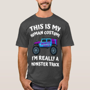 Kids Monster Truck Halloween Costume Toddler Boys  T-Shirt