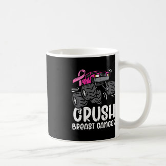 Kids Monster Truck Pink Breast Cancer Awareness Ki Coffee Mug