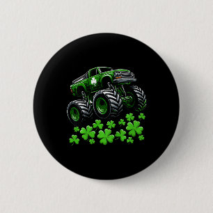 Kids Monster Truck St Patricks Day Irish Lucky Kid 6 Cm Round Badge