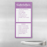 Kid's Morning   Afternoon Routine Checklist Magnetic Notepad<br><div class="desc">Colourful orchid purple responsibility and chore tracker checklist for kids, divided into morning and afternoon or evening sections to make it easier for young children to process, and less overwhelming than one big list. Change the titles of each area for your own system, and edit any colours by clicking 'customise...</div>