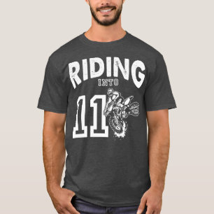 Kids Motocross 11 Years Old 11Th Birthday Dirt Bik T-Shirt