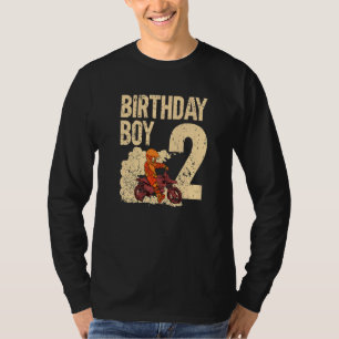 Kids Motocross 2nd Birthday Party Mx 2 Year Old Di T-Shirt