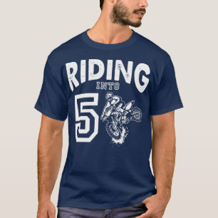 Kids Motocross 5 Years Old 5Th Birthday Dirt Bike T-Shirt