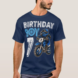 Kids Motocross MX 7th Gift 7 Year Old Dirt Bike Bi T-Shirt