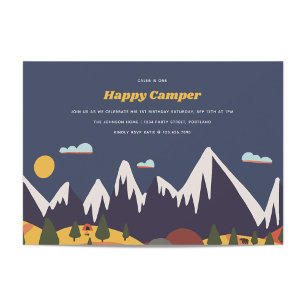 Kids Mountain Landscape Birthday Party Invitation