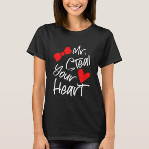 Kids Mr Steal Your Heart For Boys Toddlers Valenti T-Shirt