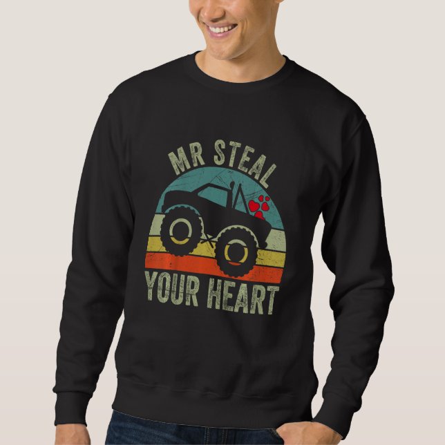 Kids Mr Steal Your Heart Monster Truck Toddler Boy Sweatshirt (Front)