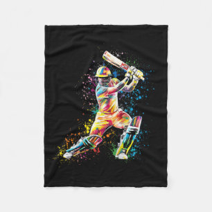Kids Multicolored Cricket Men Kids Boys Fleece Blanket