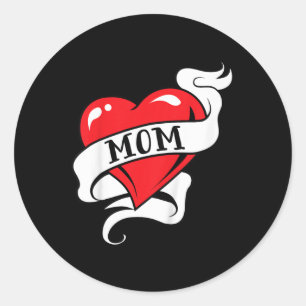 Kids Mum Heart Tattoo For Mothers Day Love Mum  Classic Round Sticker