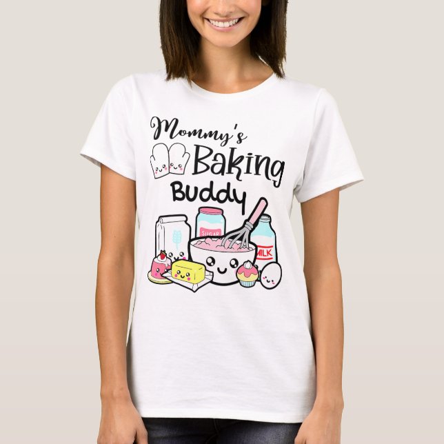 Kids Mummy's Baking Buddy Baking Lover T-Shirt (Front)