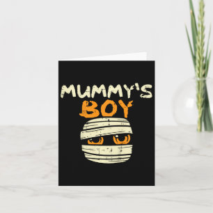 Kids Mummy's Boy Funny Cute Toddler Boys Halloween Card