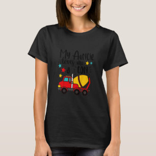 Kids My Auntie Loves Me A Ton Concrete Mixer Baby T-Shirt