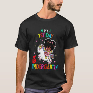 Kids My First Day Of Kindergarten Unicorn Girls 1s T-Shirt