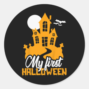 Kids My First Halloween Funny Scary Costume Classic Round Sticker