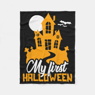 Kids My First Halloween Funny Scary Costume Fleece Blanket