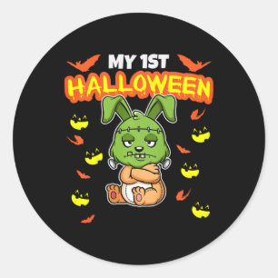 Kids My First Halloween Scary Hallow's Eve Birthda Classic Round Sticker