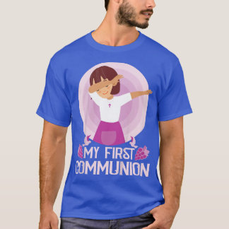 Kids My First Holy Communion Dabbing Girl T-Shirt