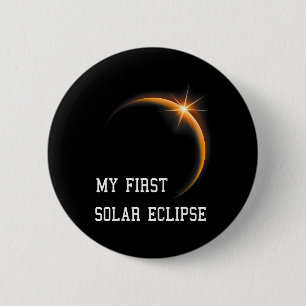 Kids My First Solar Eclipse Boys Girls 2024 Solar 6 Cm Round Badge