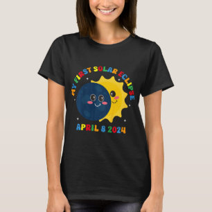 Kids My First Total Solar Eclipse April 8th Toddle T-Shirt