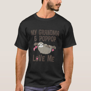 Kids My Grandma and PopPop Love Me Grandchild Slot T-Shirt