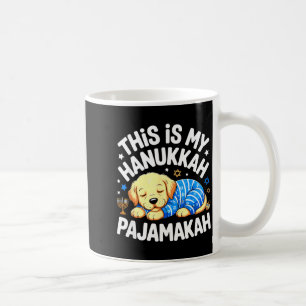 Kids My Hanukkah Pajamas Pajamakah Puppy Hanukkah  Coffee Mug