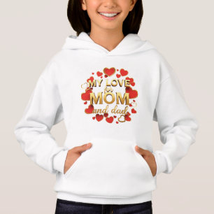 Kids' 'My Love for Mum and Dad' Colourful Hearts H