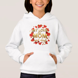 Kids' 'My Love for Mum and Dad' Colourful Hearts H
